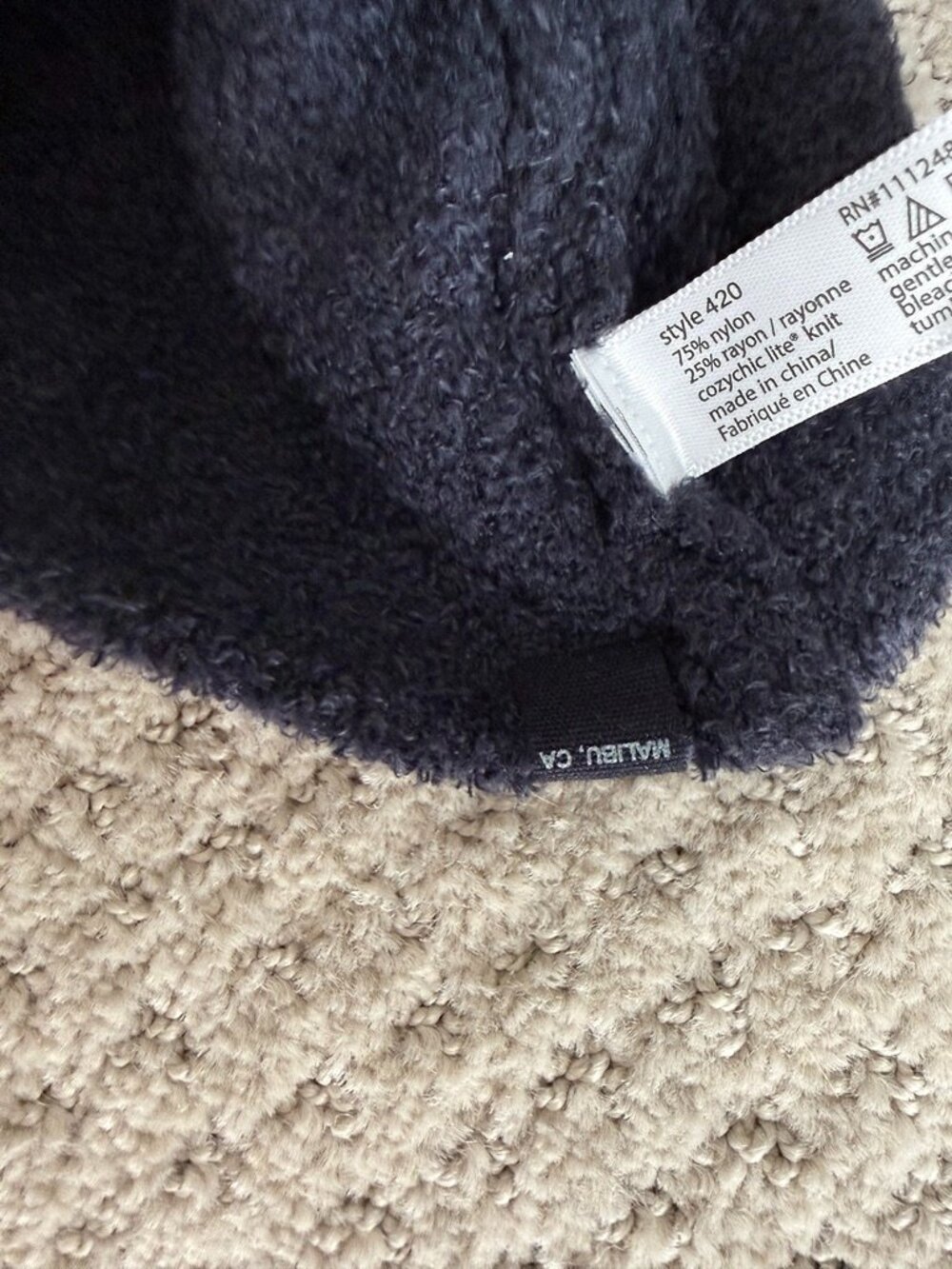 Barefoot Dreams CozyChic Beanie in Black O/S - Picture 7 of 10